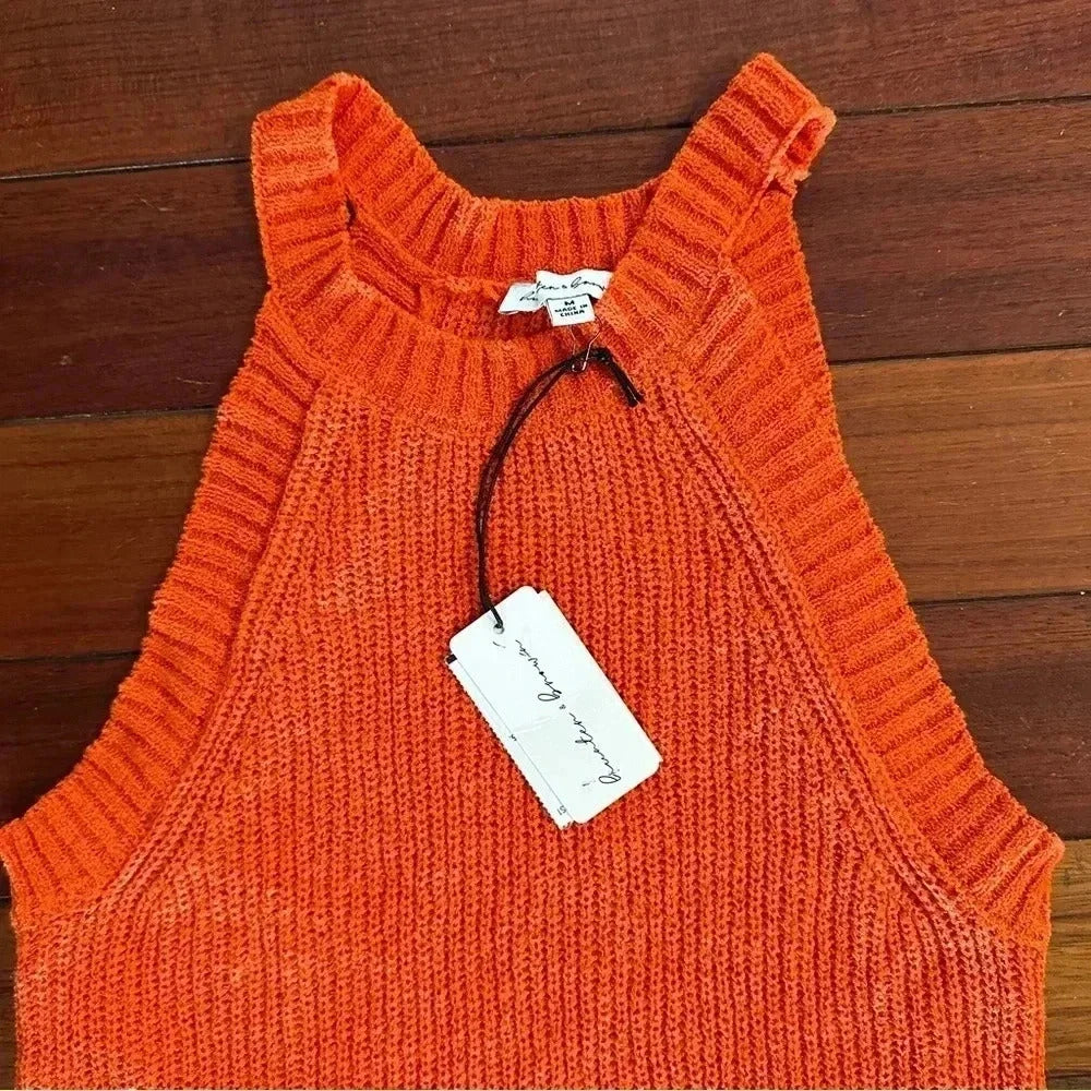 Womens Knit Rust Orange Sweater Dress size L
