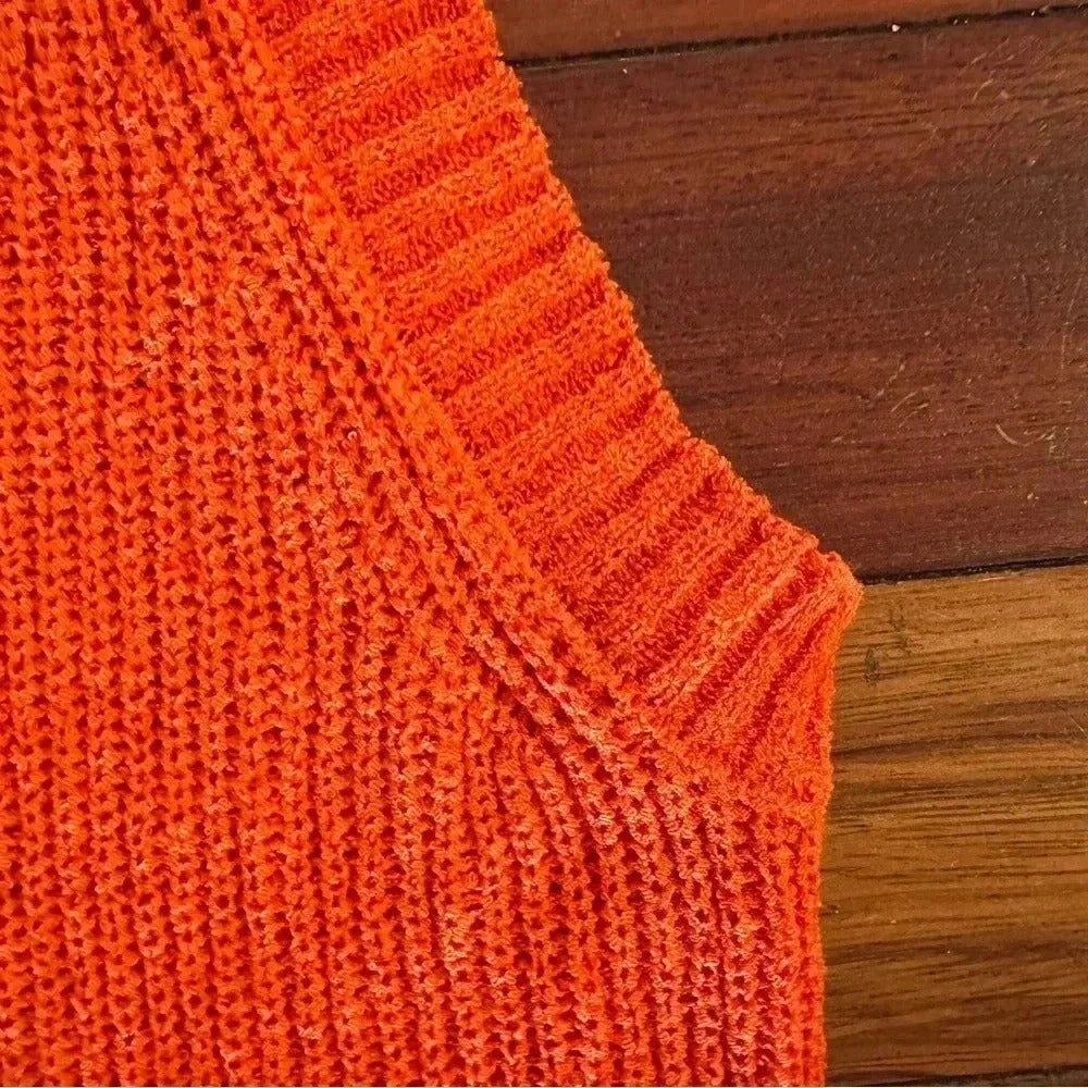 Womens Knit Rust Orange Sweater Dress size L