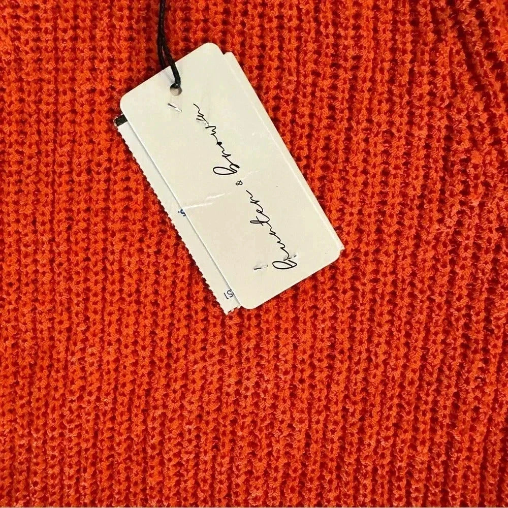 Womens Knit Rust Orange Sweater Dress size L
