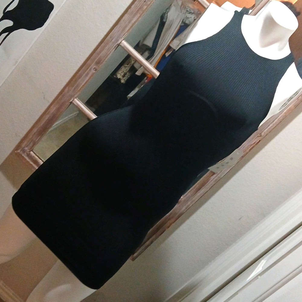 NWT Gaze Ribbed Black Fitted Dress size XS-S