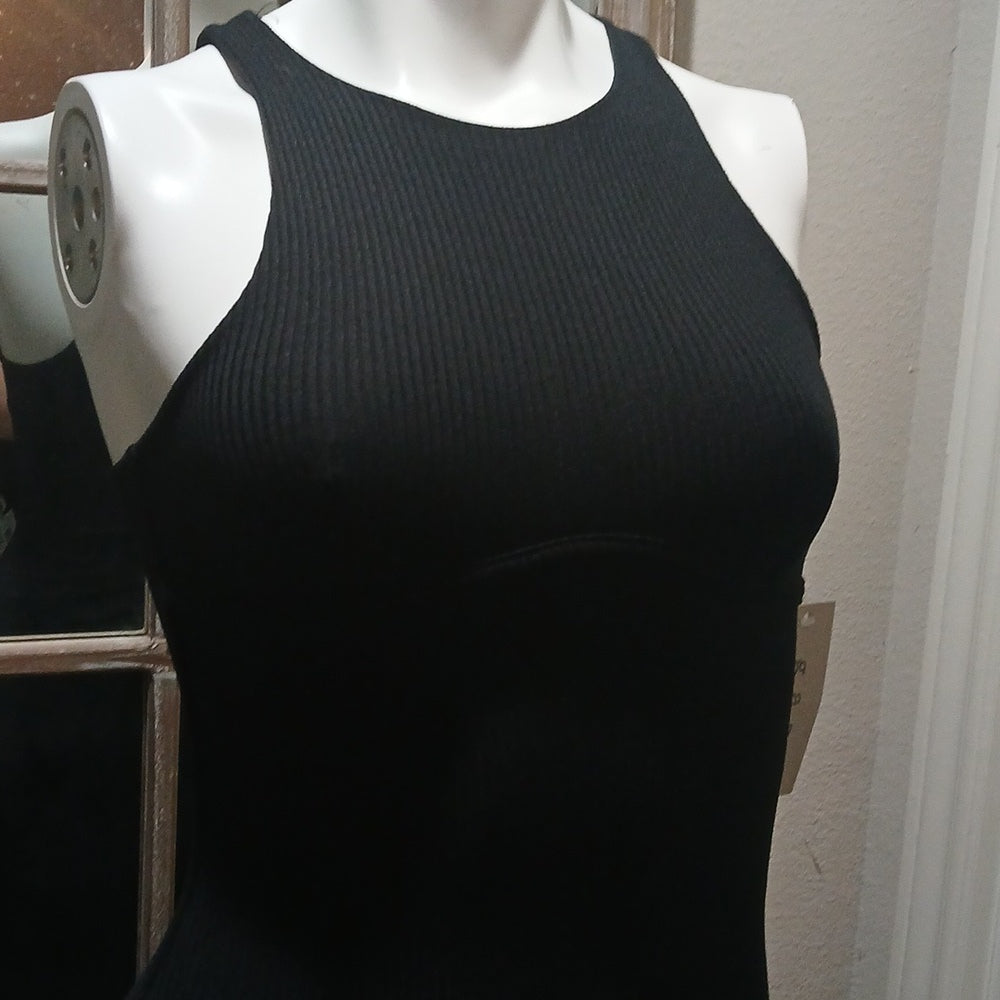 NWT Gaze Ribbed Black Fitted Dress size XS-S