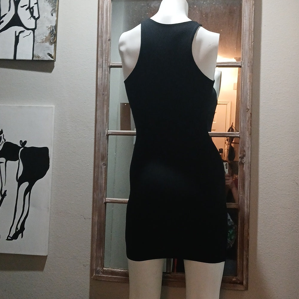 NWT Gaze Ribbed Black Fitted Dress size XS-S