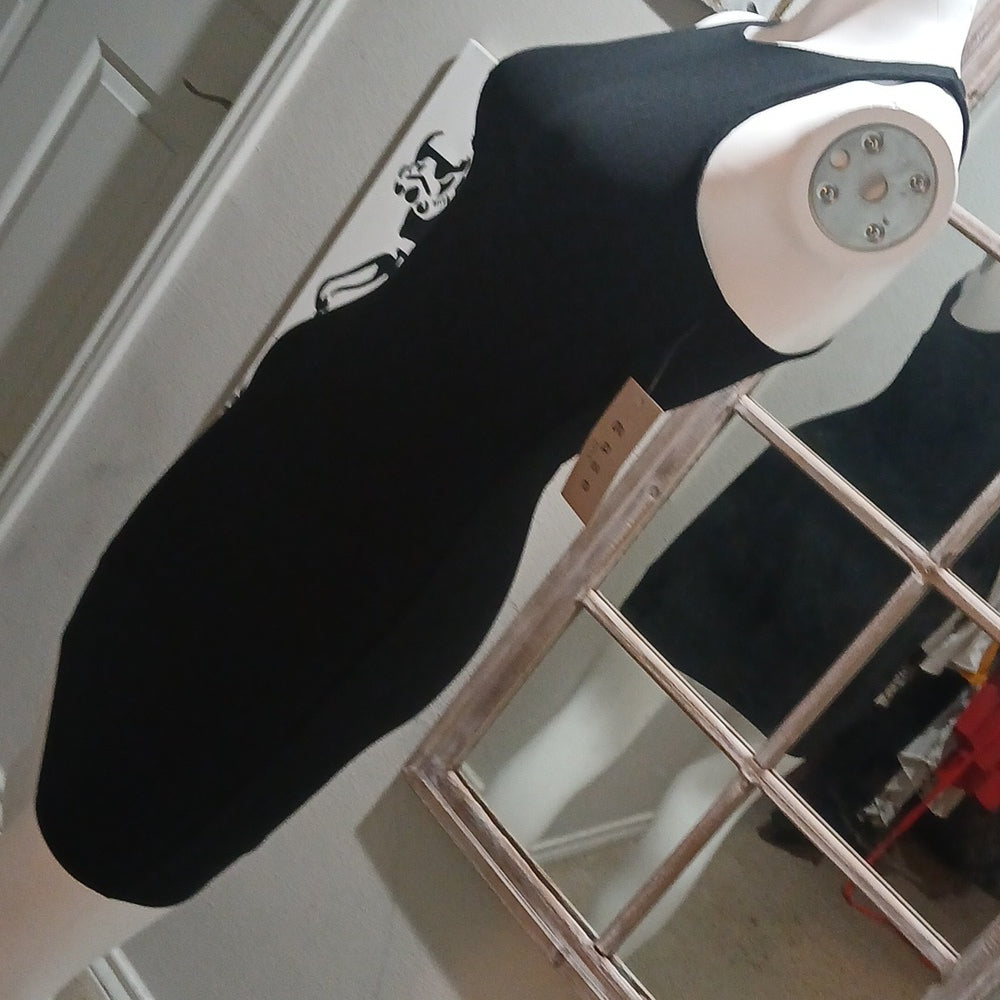 NWT Gaze Ribbed Black Fitted Dress size XS-S