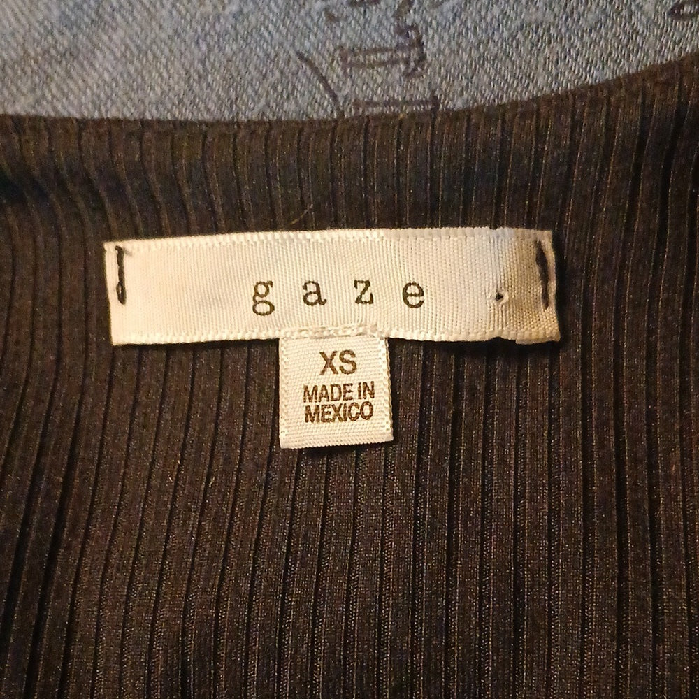 NWT Gaze Ribbed Black Fitted Dress size XS-S
