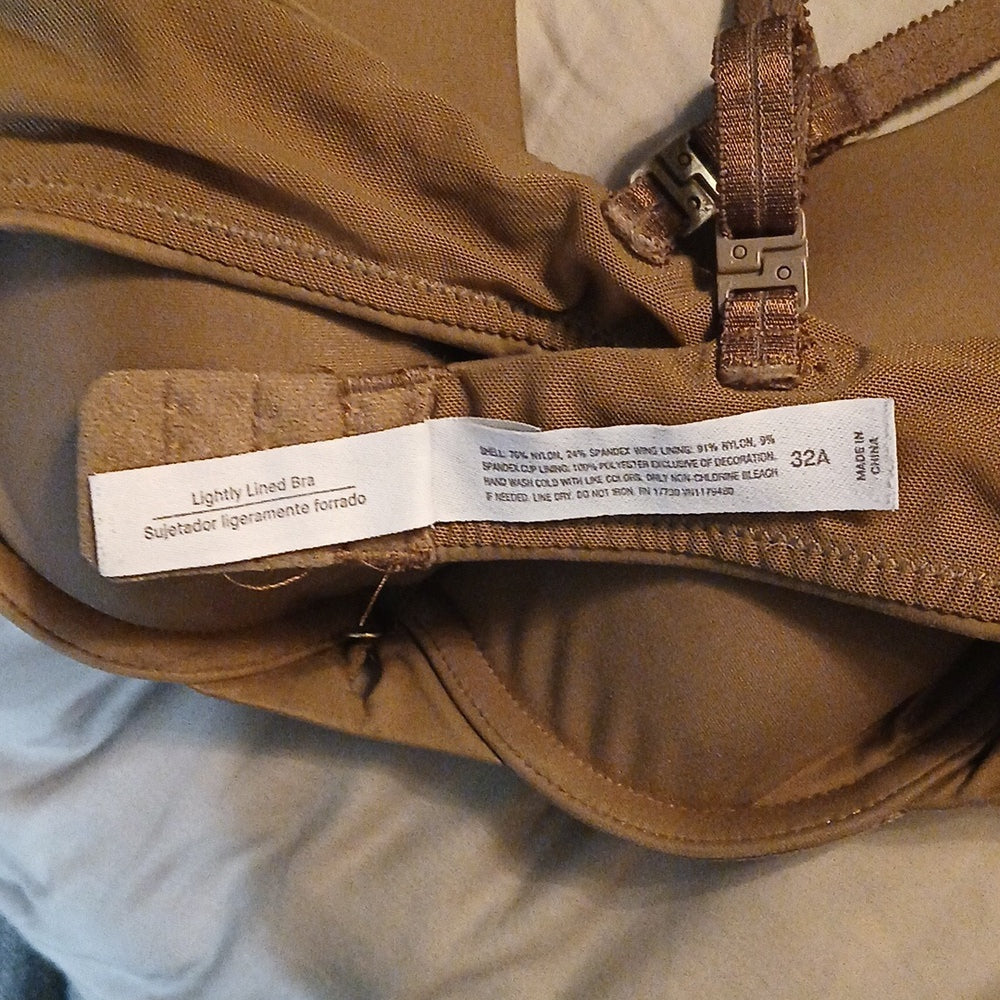 Auden Brown Lightly Lined Bra size 32A