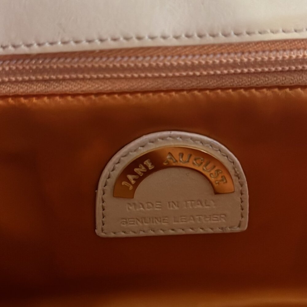 Authentic Vintage Jane August Patchwork Italian Leather Clutch RARE