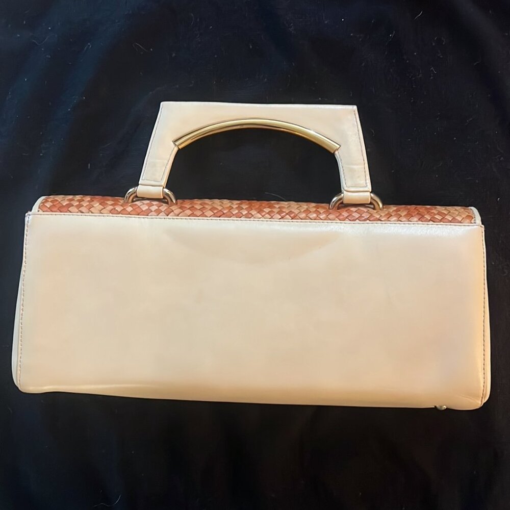 Authentic Vintage Jane August Patchwork Italian Leather Clutch RARE