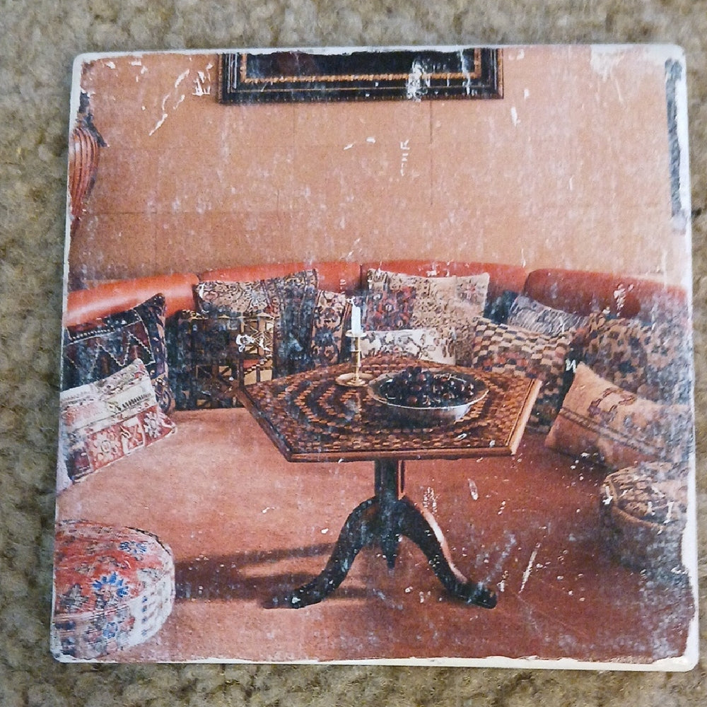 Hand Crafted Artistic Retro MCM Coasters - Multicolor Set (6)