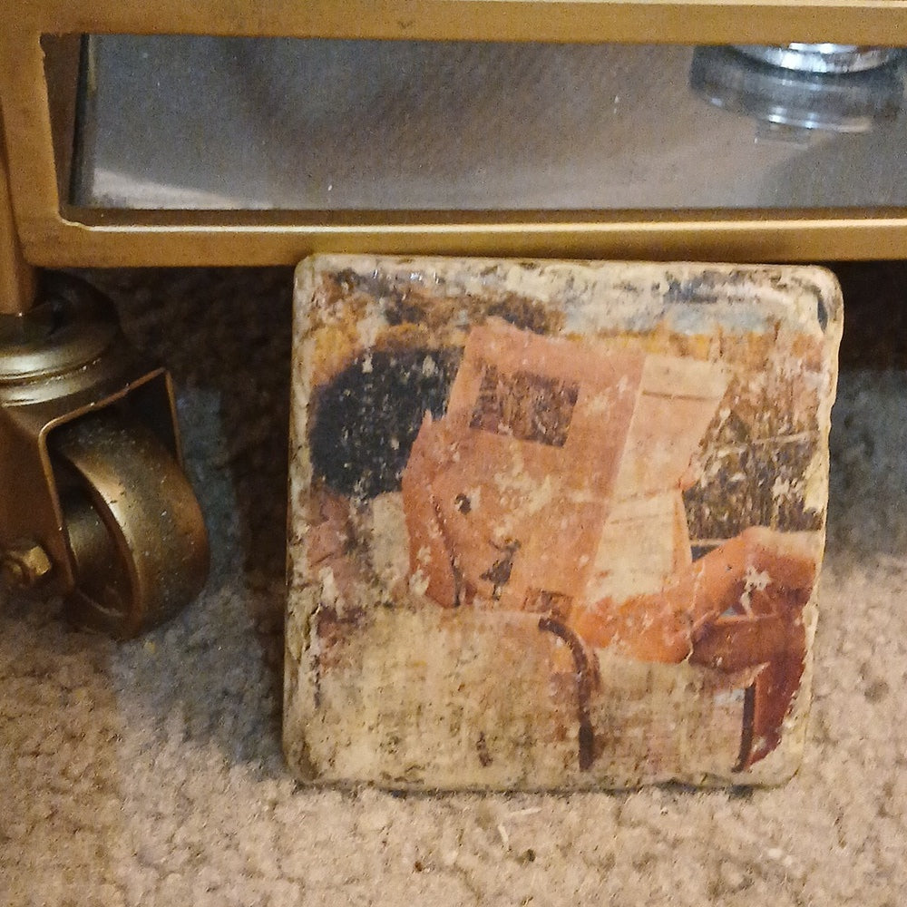 Vintage Style Retro Pop Art Stone Coaster (1)