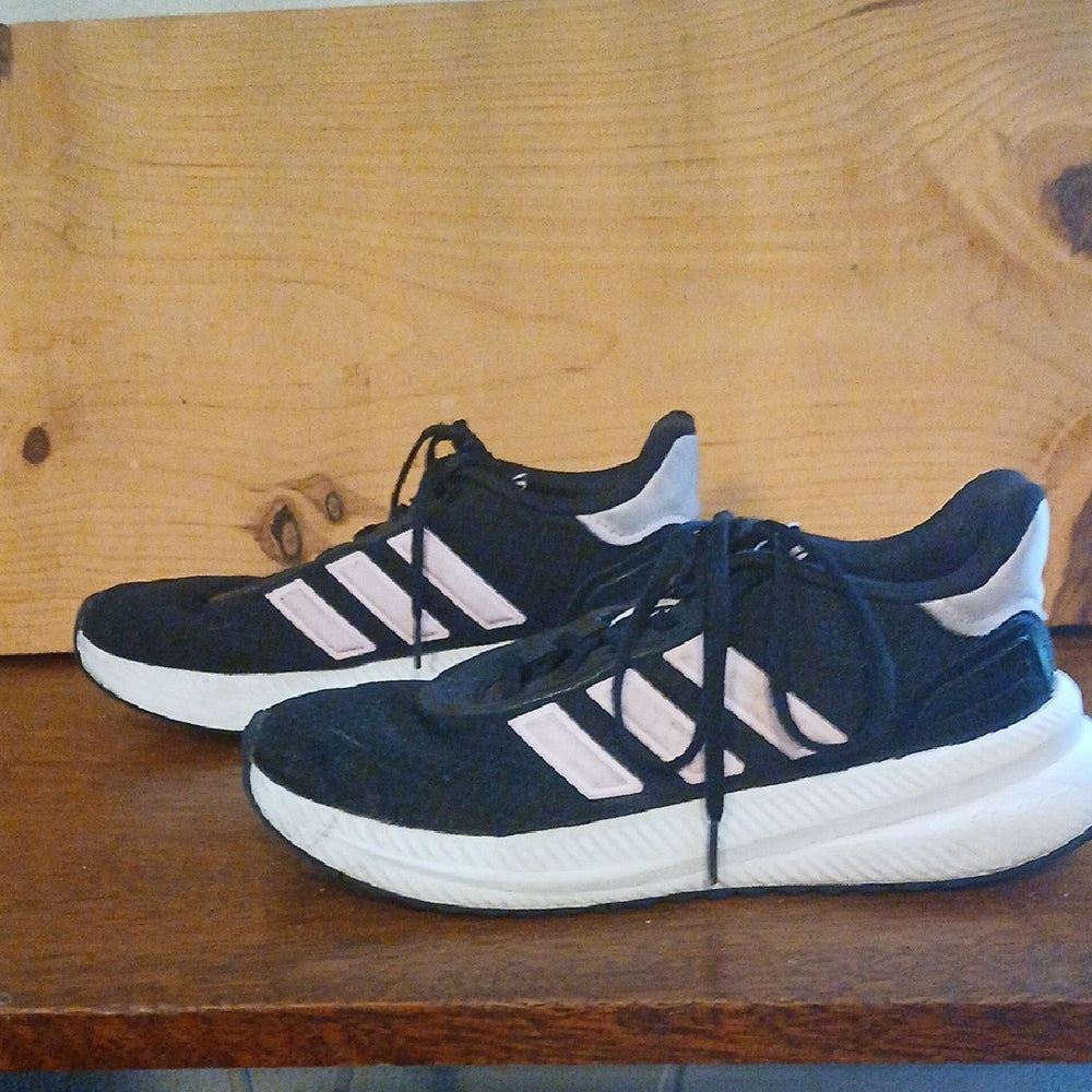 Adidas Black and Pink Women's Sneakers Size 7.5