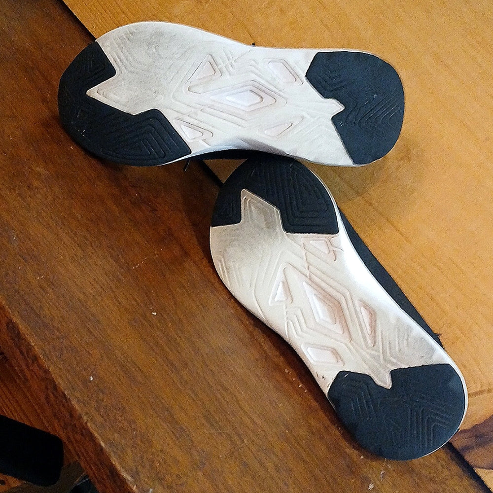 Puma Black & Light Blue Mesh Sneakers with White Sole US 7.5