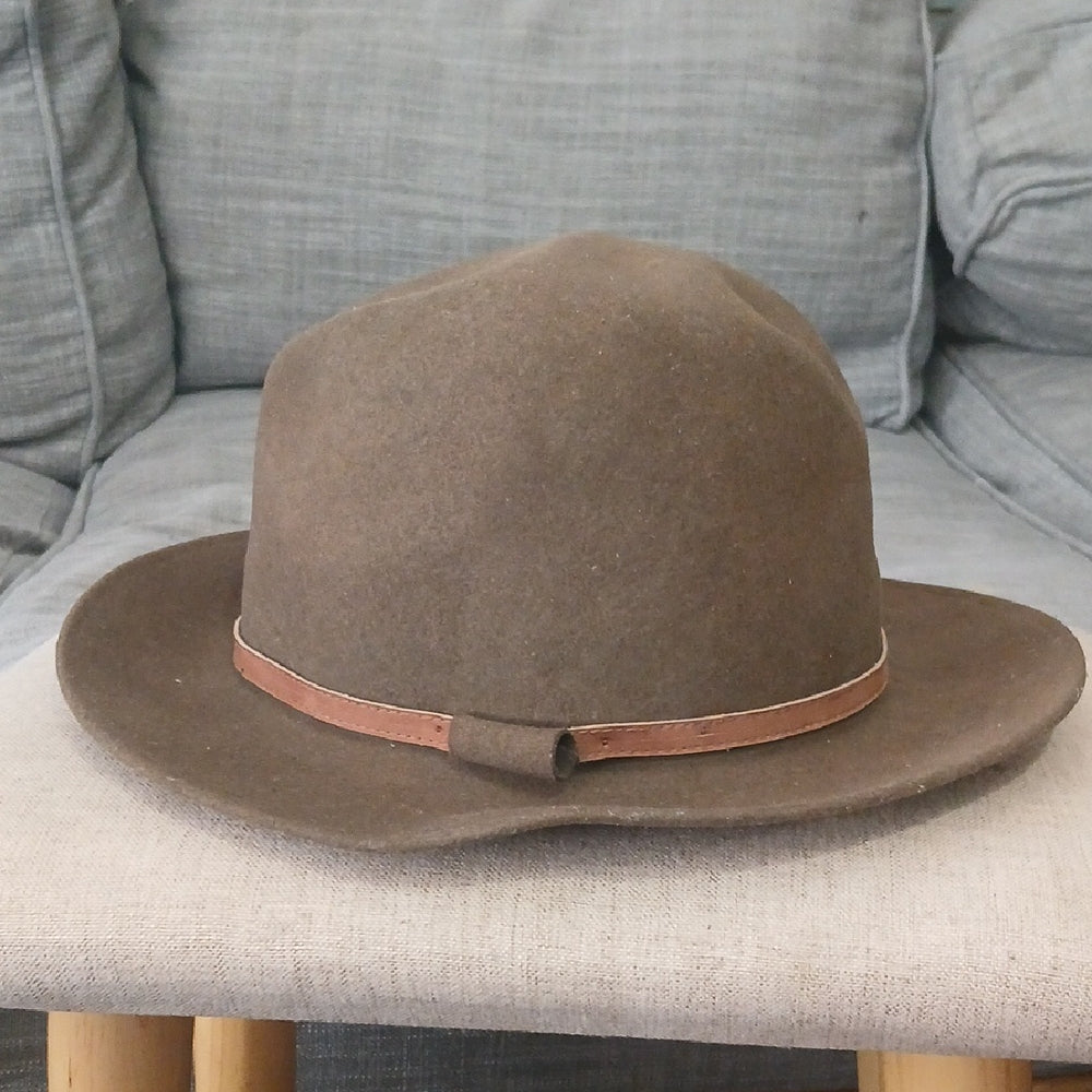 Bailey Brown "Glen" Wool Fedora Hat with Tan Band