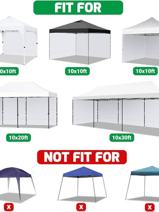 (3) CLEAR Acepic Canopy Sidewalls- 10x10 Pop Up Canopy Frame Waterproof UV Protection