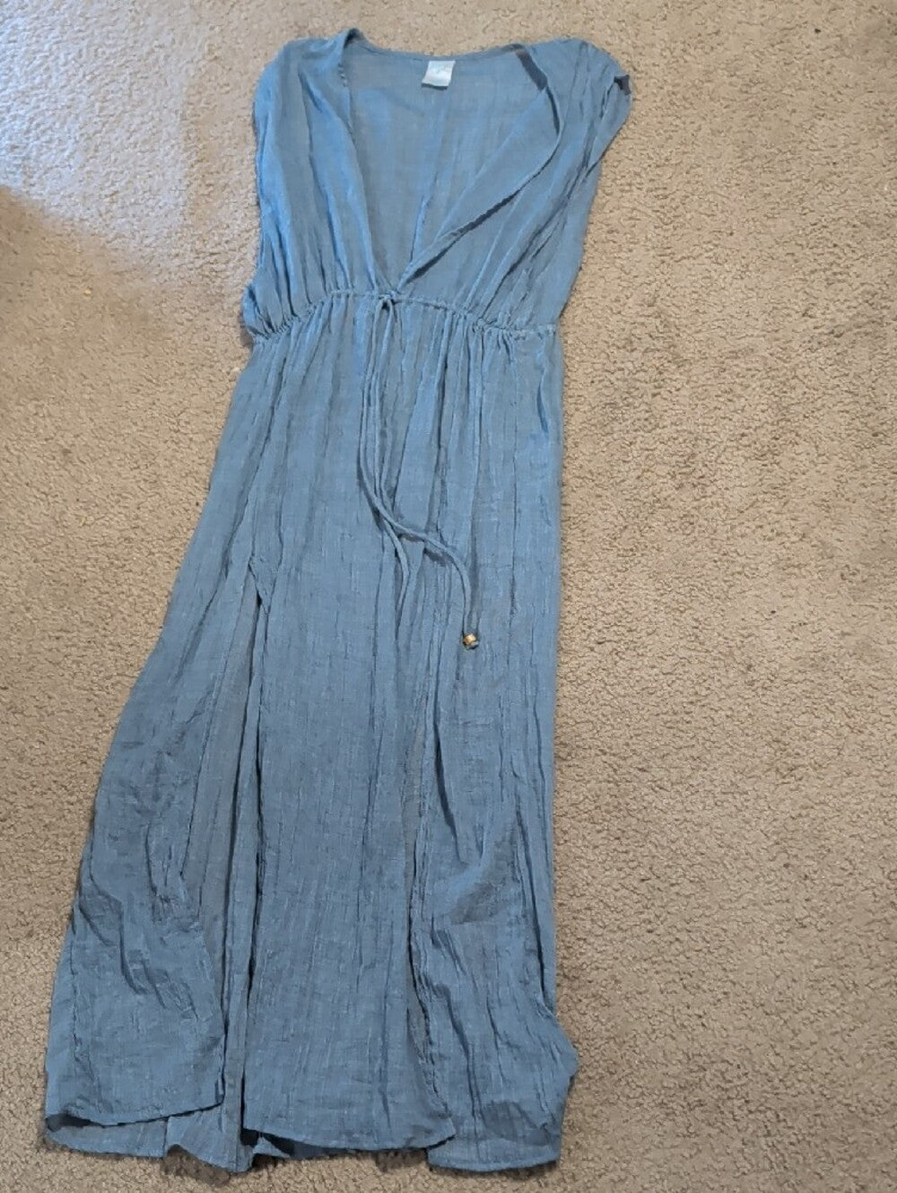 Kona Sol Teal Logo Lightweight Swim Coverup Women's Large
