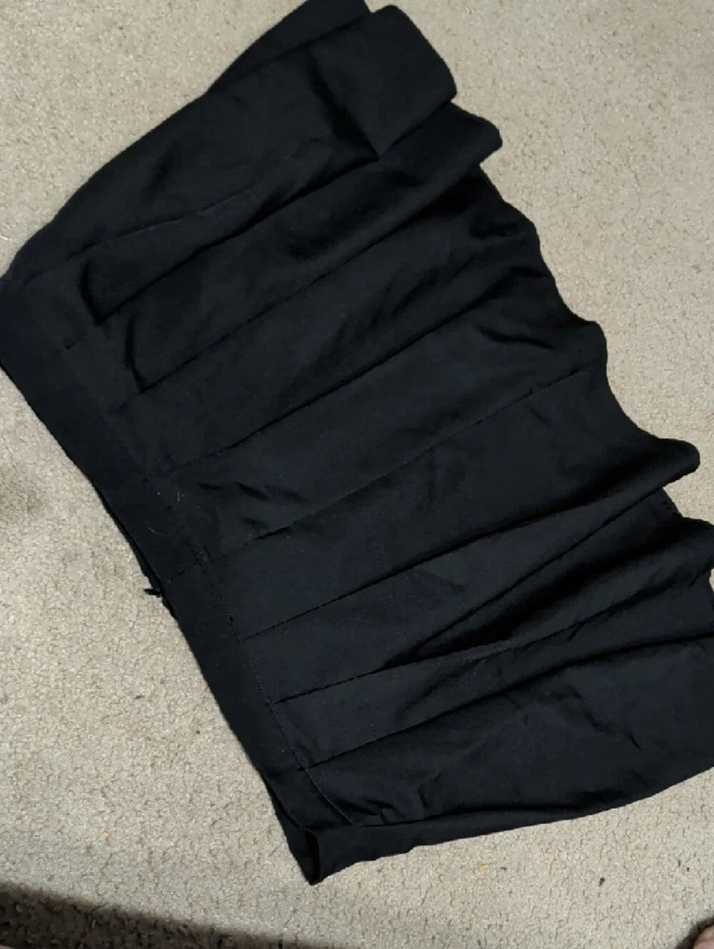 Shein Curve Black Mini Pleated Skirt 2XL