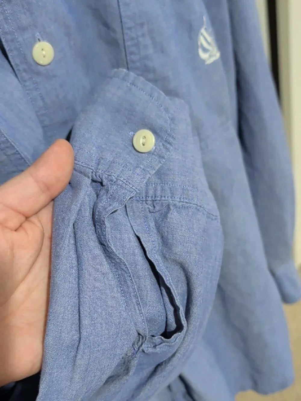 Nautica Light Blue Casual Button-Down Shirt with Dual Chest Pockets Men's XL