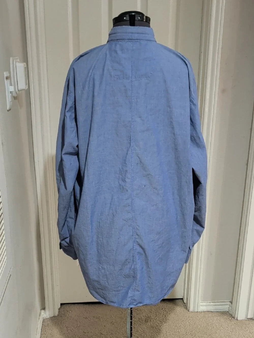 Nautica Light Blue Casual Button-Down Shirt with Dual Chest Pockets Men's XL