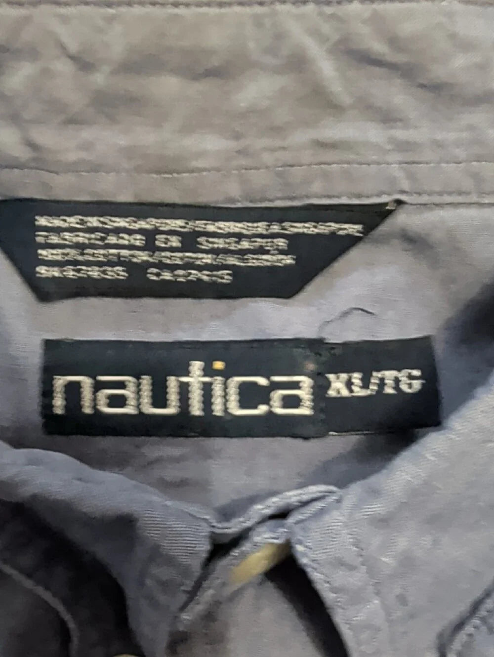 Nautica Light Blue Casual Button-Down Shirt with Dual Chest Pockets Men's XL