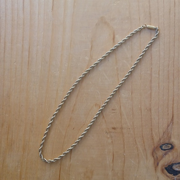 Vintage Signed Krementz 15" Gold Plate 15'' Necklace
