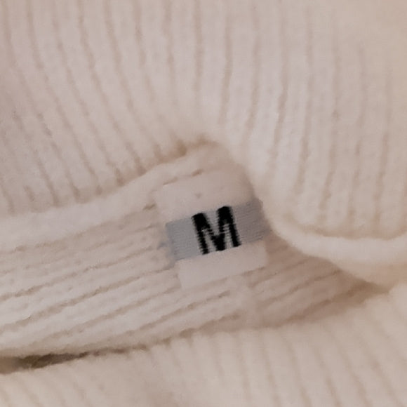 Elegant Cream Women's Mock Turtleneck Sweater size M