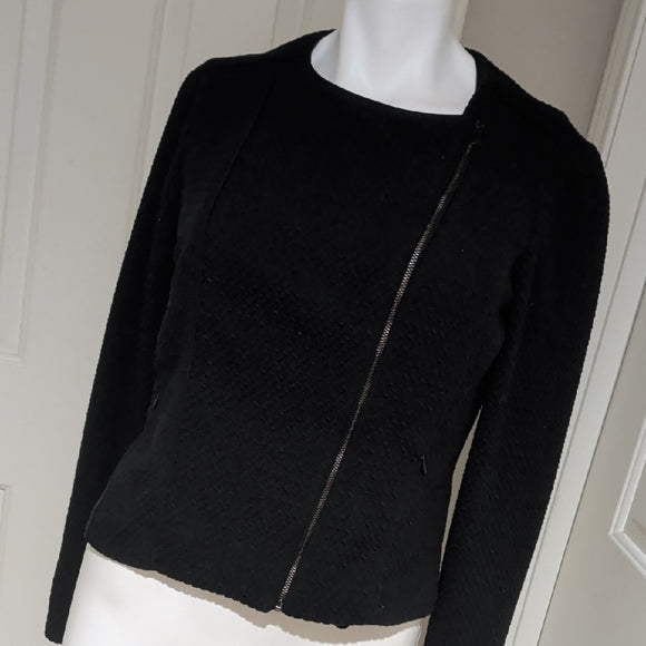 Liz Claiborne Black Women's Woven Asymmetrical Jacket size S