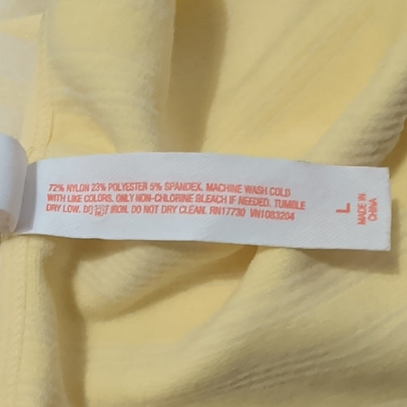 Colsie Soft Yellow Apparel Ribbed Bodysuit L