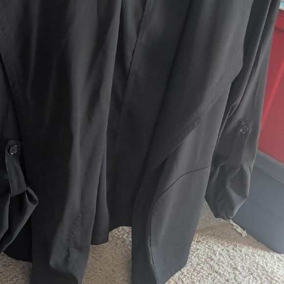 MAX STUDIO Black Open Drape Lapel Blazer Jacket XL