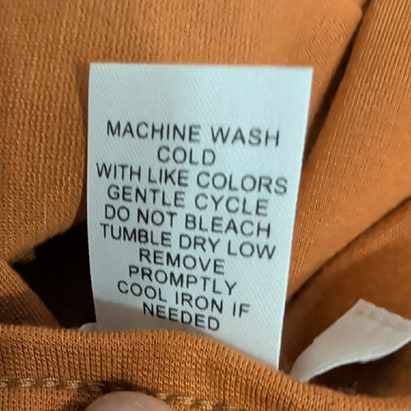 89th & Madison Rust Orange Stretch Skinny Pants PM