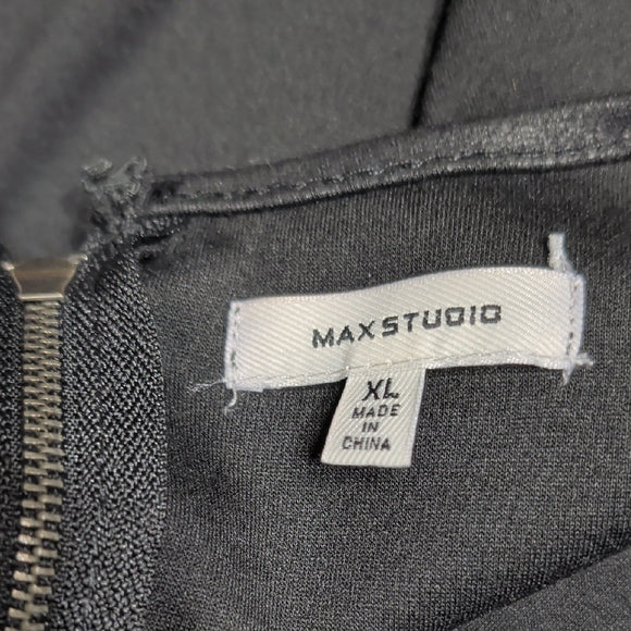 NWT Max Studio Classic Black Long Sleeve Dress Women's XL