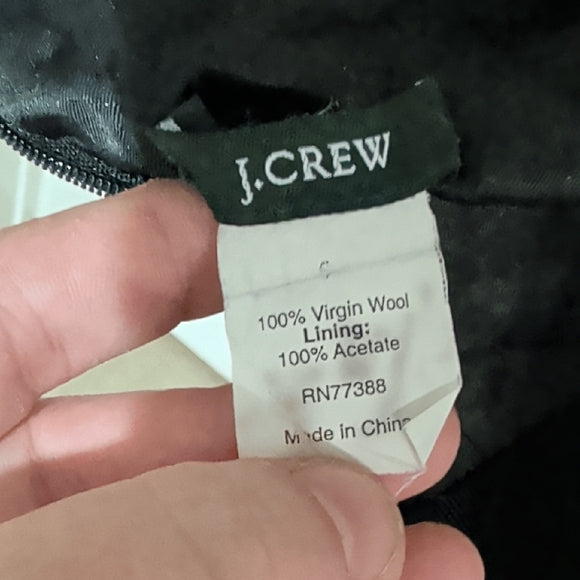 J. Crew Elegant Black Pleated Strapless Dress Women's Small