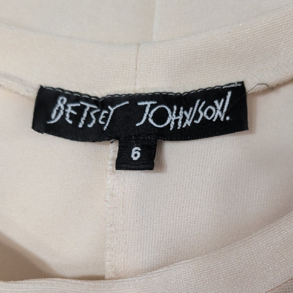 Betsey Johnson Cream Sleeveless Mini Dress Women's 6