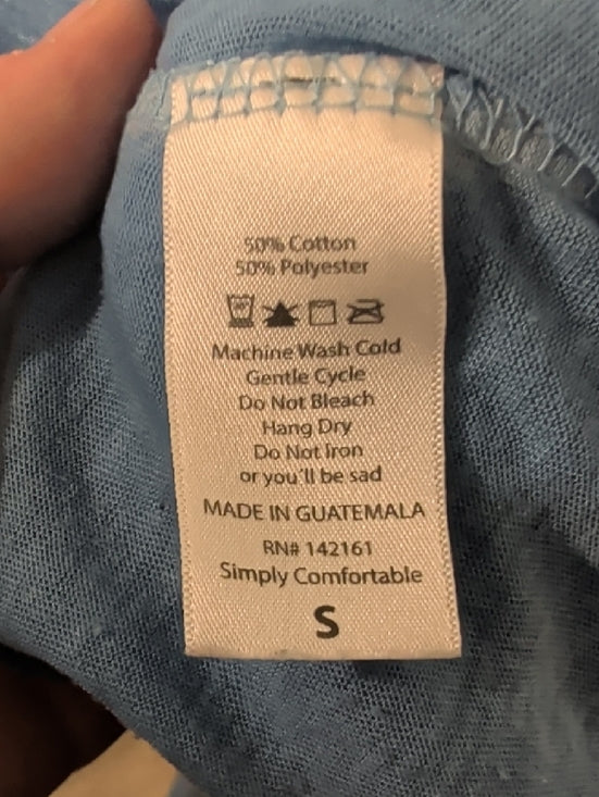 LuLaRoe Sky Blue Sheer V-Neck Tunic Top Women's Small