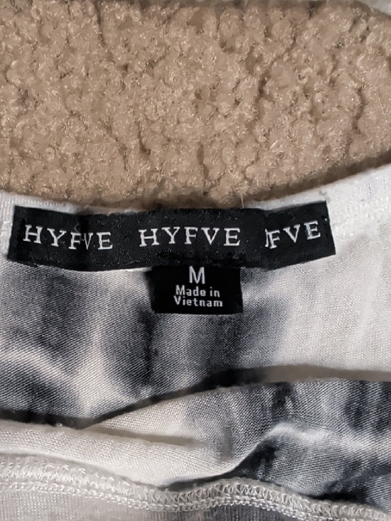 HYFVE Blue & White Tie-Dye High Slit Maxi Dress Women's Medium