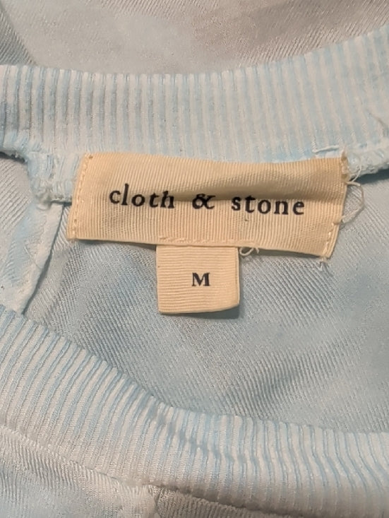 cloth & stone Pale Blue Sheer Asymmetrical Sleeveless Camisole Women's Medium