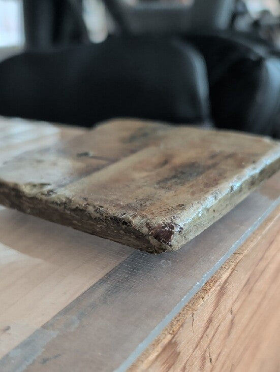 Abstract MCM Distressed Square Stone Coaster - Handcrafted
