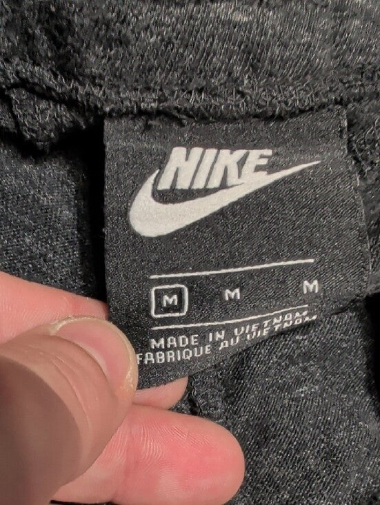 Nike Dark Gray Ankle Sweatpants with White Logo Women's Medium