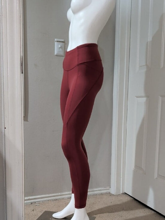 All In Motion Burgundy High-Waist Sculpting Leggings w/ Pockets XS