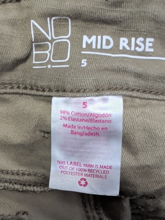 NOBO High-Rise Olive Utility Women's Shorts size 5
