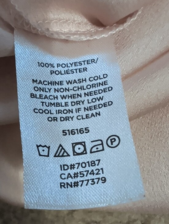 Ann Taylor Soft Blush Wrap-Style Blouse Women's Large