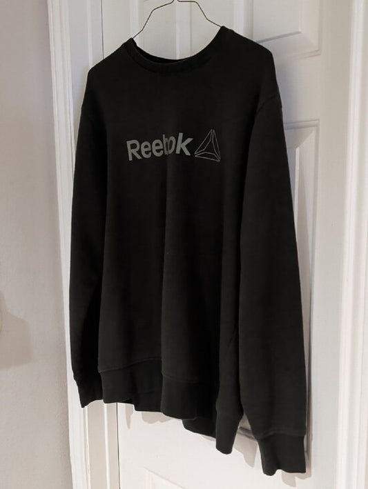Reebok Green Crewneck Sweatshirt with Grey Logo Men's Large