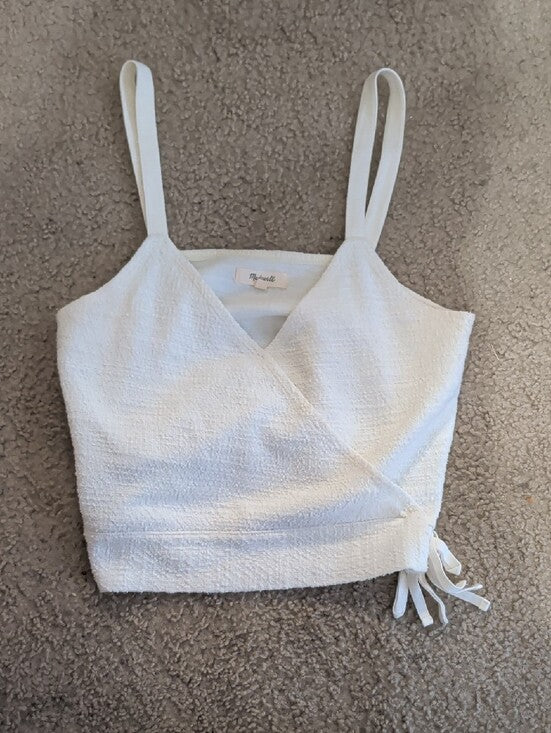 Madewell Cream Wrap-Style Textured Camisole Women's Small