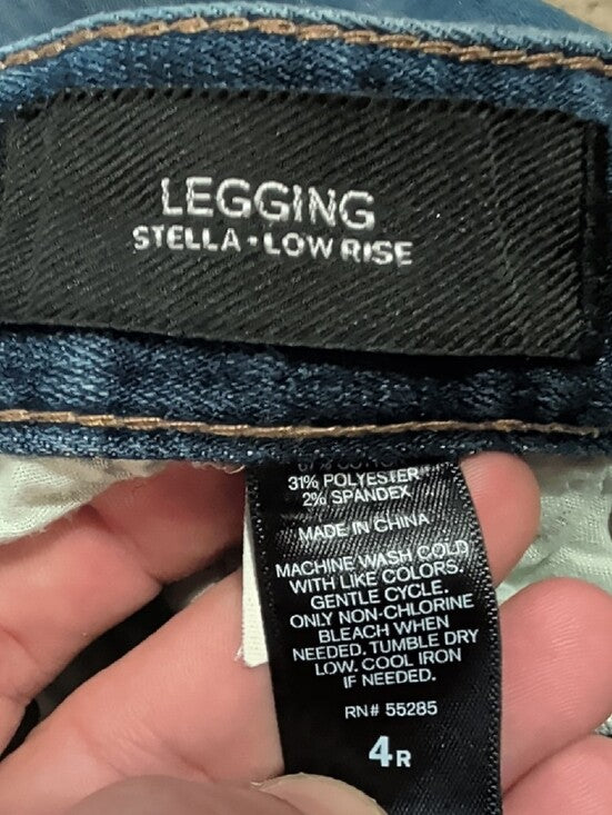 Y2K Express Stella Low-Rise Distressed Denim Legging Jeans Women's 4R