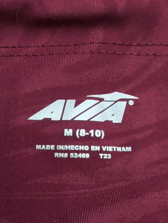 Avia Burgundy High-Rise Leggings Women's Medium