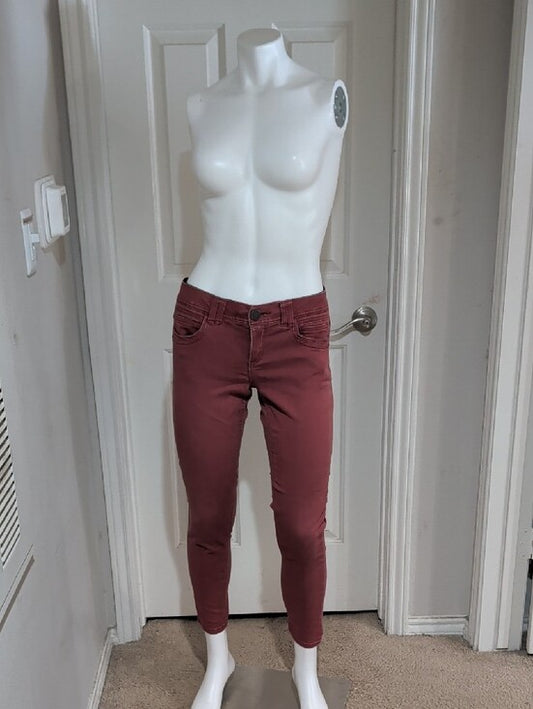 Retro Democracy Mauve Rose Ankle Low-Rise Skinny Jeans Women's 2