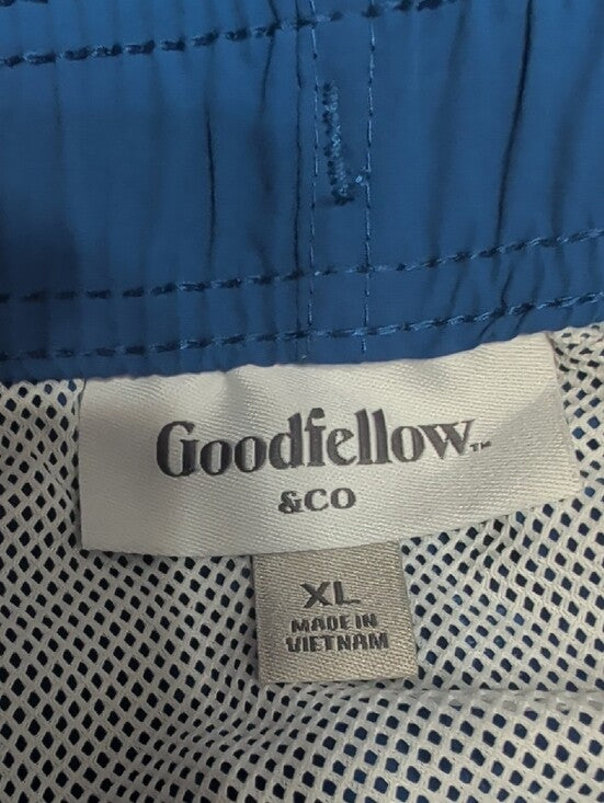 Goodfellow & Co Blue Swim Trunks with White Drawstring Men's Large