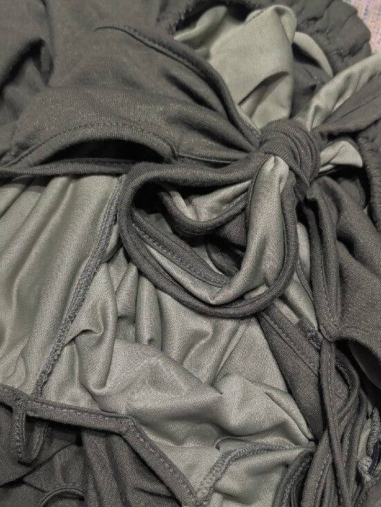 Olive Green Tie-Shoulder Maxi Dress Women's Medium