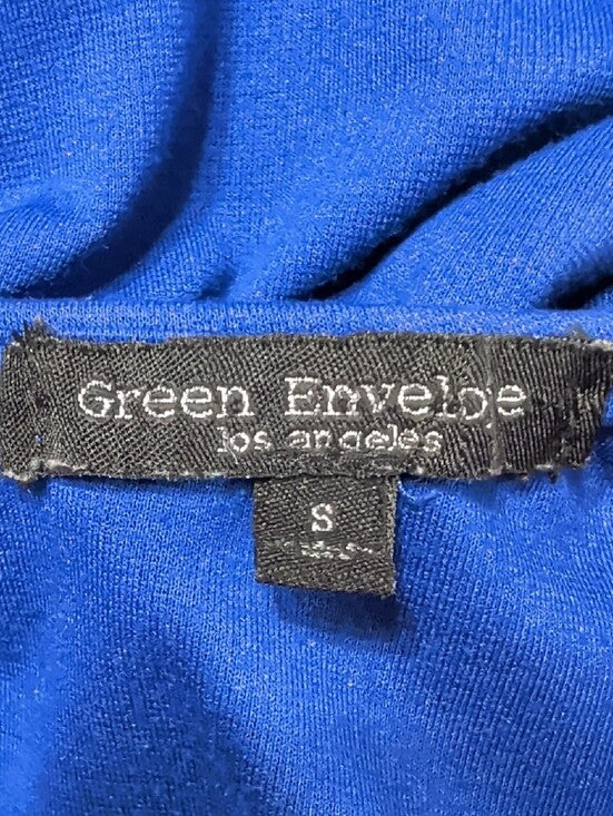 Green Envelope Royal Blue Peplum Top Women's Small