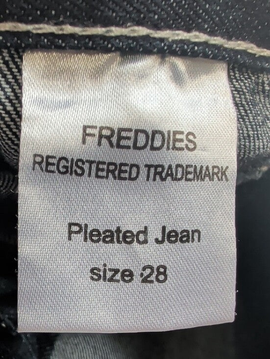 Vintage Freddie's Of Pinewood Blue Women's Wide-Leg Pants - Classic Minimal - 28