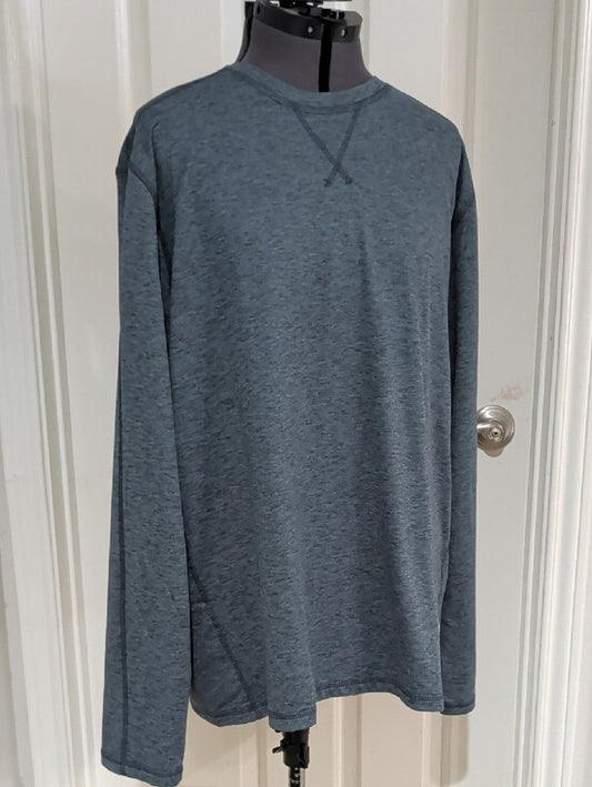 Rugged Elements Men's Long Sleeve Crewneck Sweatshirt in Heather Blue XL
