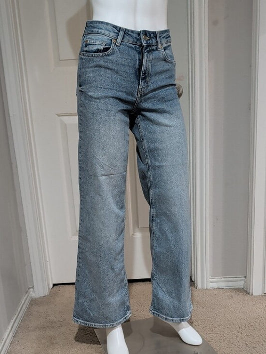 H&M Classic High-Rise Light Blue Wide-Leg Women's Jeans US 2/EUR 34
